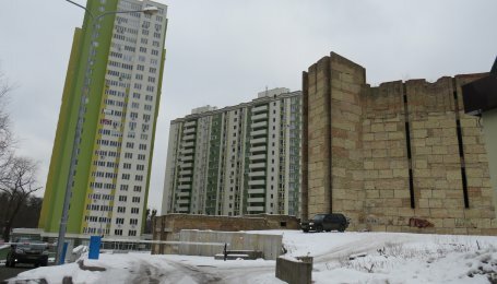 Динамика строительства жилого комплекса «Герцен Парк» по состоянию на 21 февраля 2018 года (дом 1,2)